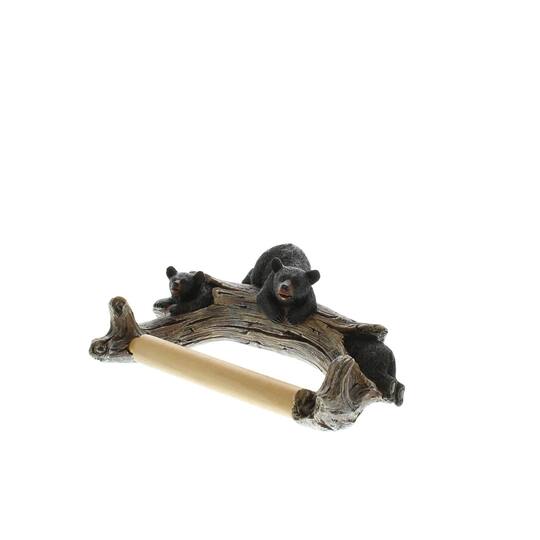 9" Black Bear Toilet Paper Holder